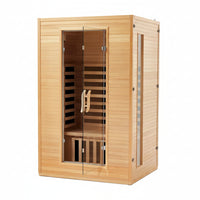 2 Person Infrared Sauna Built for Home Wellness, 6 Low EMF Carbon Heaters, Canadian Hemlock Wood, Bluetooth