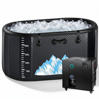 Cold Plunge Tub Designed for Home Recovery, 248 Gallon Capacity, 1HP Dual-System Chiller, WiFi Control