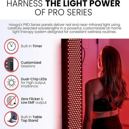 Red Light Therapy Panel Device – 660Nm Red & 850Nm near Infrared Light Therapy, LED Light Therapy Lamp, 60 Dual Chip Leds, Timer, Table Top Stand Included – PRO300